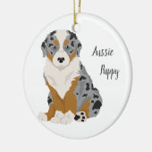 Aussie, Australian Shepherd Christmas Ornament (Links)