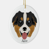 Aussie, Australian Shepherd Christmas Ornament (Rechts)
