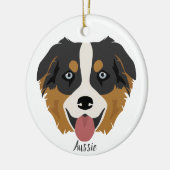 Aussie, Australian Shepherd Christmas Ornament (Links)