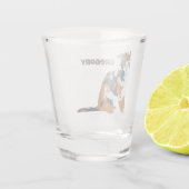 Aussie Australian Shepherd Dog Personalisiert Schnapsglas (Rückseite)