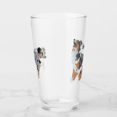 Aussie Australian Shepherd Dog Personalized Glas (Rechts)