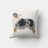 Aussie. Australian Shepherd Kissen (Rückseite)