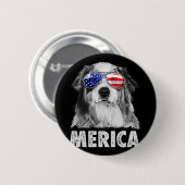 Aussie australischer Schäferhund 4. Juli Merica Button (Vorne & Hinten)