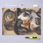 Aussie Aviator: Steampunk Shepherd Decoupage Seidenpapier (Handwerk)