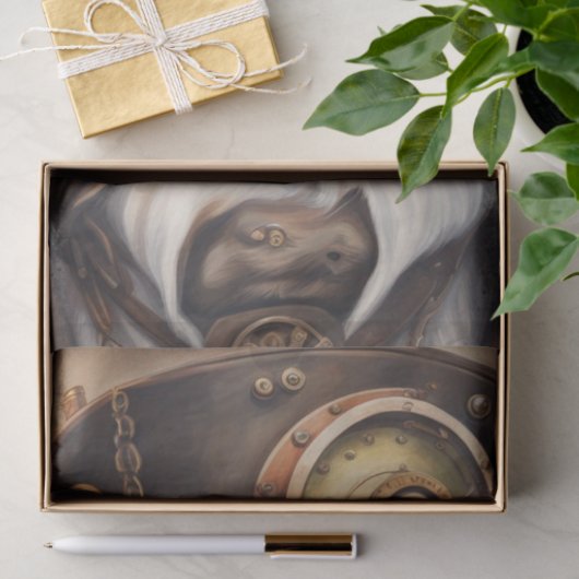 Aussie Aviator: Steampunk Shepherd Decoupage Seidenpapier (Geschenk)