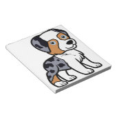 aussie blue merle Cartoon Notizblock (angewinkelt)