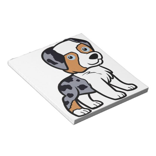 aussie blue merle Cartoon Notizblock (angewinkelt)