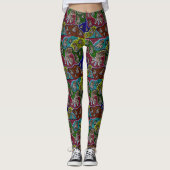 Aussie Blue Ringed Octopus Dot Art Leggings (Vorderseite)