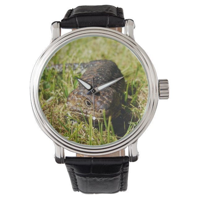 Aussie Blue Tongue Lizard, Armbanduhr (Vorderseite)