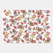 Aussie Christmas Animal Wrapping Paper Set Geschenkpapier Set (Vorderseite)