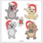 Aussie Christmas Animals Sticker (Blatt)