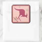 Aussie Christmas Australia-Stil Quadratischer Aufkleber (Tasche)
