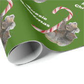Aussie Christmas Koala Bear Candy Cane Geschenkpapier (Rolleneckpunkt)