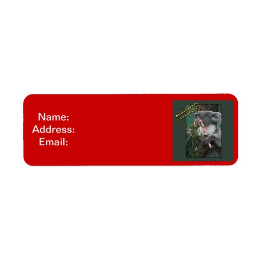 Aussie Christmas Koala mit Candy Cane (Vorne)