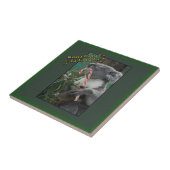 Aussie Christmas Koala mit Candy Cane Fliese (Seite)