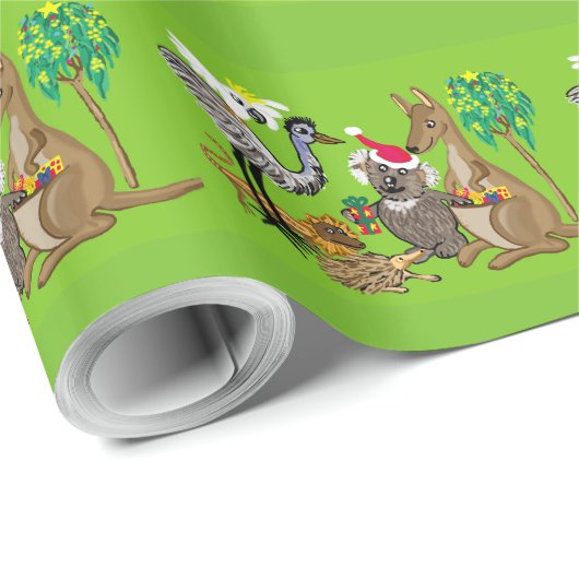Aussie Christmas santa koala Geschenkpapier (Rolleneckpunkt)