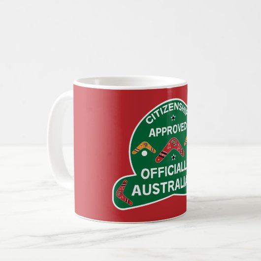Aussie Citizenship Geschenk - Unionsbürgerschaft g Kaffeetasse (Vorderseite Links)