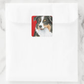 Aussie Color Block Quadratischer Aufkleber (Tasche)