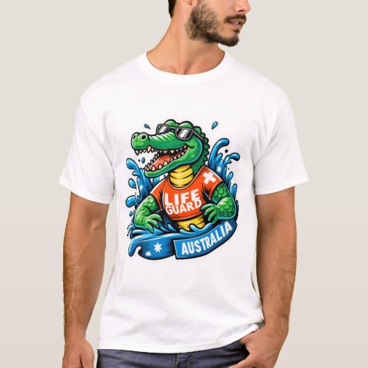 AUSSIE CROCODILE LIFE GUARD 2 T-Shirt (Vorderseite)