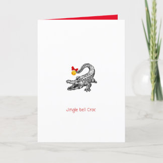 Aussie Crocodile Xmas Card Karte