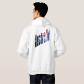 Aussie Dimensional Logo, Mens White Hoodie (Schwarz voll)