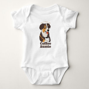 Aussie Dog Coffee Baby Strampler