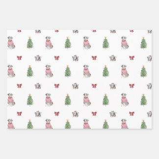 Aussie Dog Holiday Wrapping Paper Sheets Geschenkpapier Set