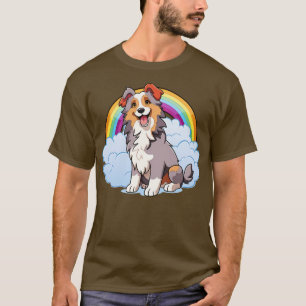Aussie Dog Niedlich Australian Shepherd Rainbow Pu T-Shirt