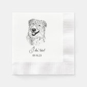 Aussie Dog Personalisiert I Do Too Serviette (Vorderseite)