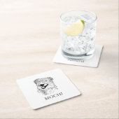 Aussie Dog Personalisiert Rechteckiger Pappuntersetzer (Vor Ort)