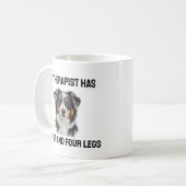 Aussie Dog Therapeutin witzige Quote-Kaffee-Tasse Kaffeetasse (Vorderseite Links)