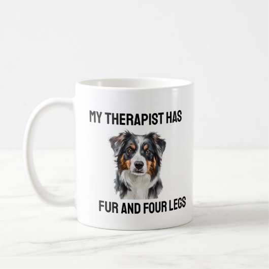 Aussie Dog Therapeutin witzige Quote-Kaffee-Tasse Kaffeetasse (Links)