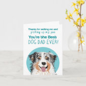 Aussie Dog Vater Tageskarte Karte (Gelbe Blume)