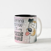Aussie Doodle Coffee Morning Zweifarbige Tasse (VorderseiteRechts)