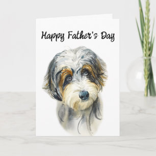 Aussie Doodle editierbare Hund Papa Vatertag Karte