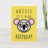 Aussie Es ist dein Geburtstag Karte (Vorderseite)