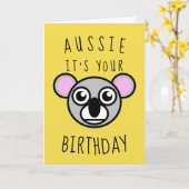 Aussie Es ist dein Geburtstag Karte (Gelbe Blume)