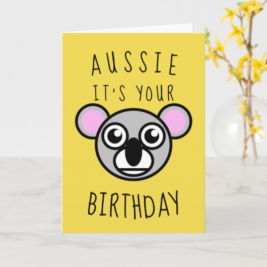 Aussie Es ist dein Geburtstag Karte (Gelbe Blume)