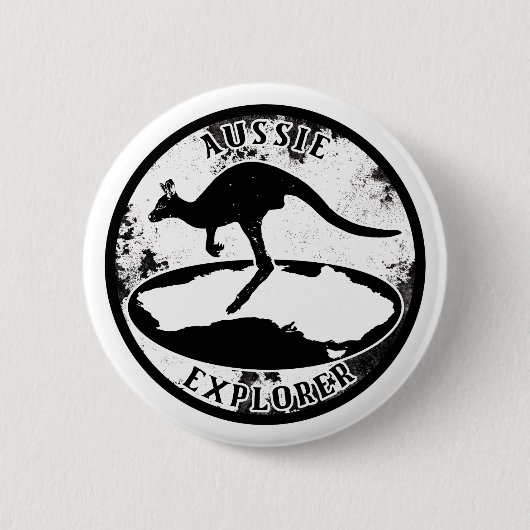 Aussie Explorer in grunge Button (Vorderseite)