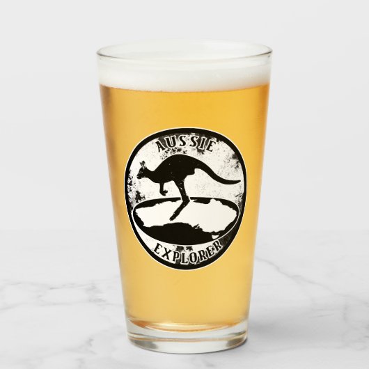 Aussie Explorer in grunge Glas (Vorne (Gefüllt))