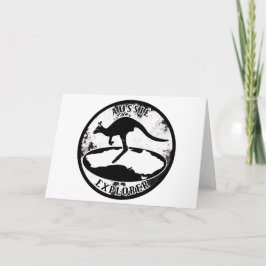 Aussie Explorer in grunge Karte