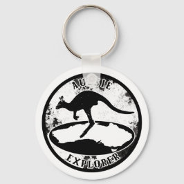 Aussie Explorer in grunge Schlüsselanhänger