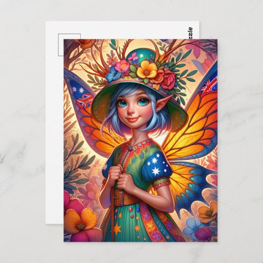 Aussie Fairy Postkarte (Vorne/Hinten)