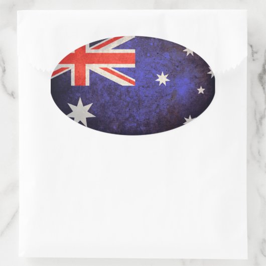 Aussie Flag Ovaler Aufkleber (Tasche)