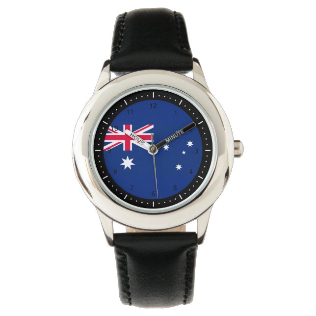 Aussie flag Watch Armbanduhr (Vorderseite)