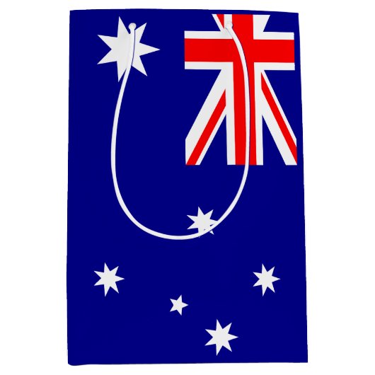 Aussie-Flagge Mittlere Geschenktüte (Vorderseite)