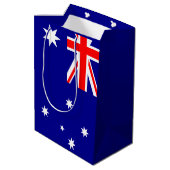 Aussie-Flagge Mittlere Geschenktüte (Rückseite Schrägansicht)