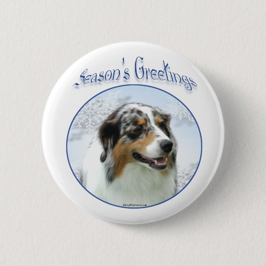 Aussie Frohen Festtage - Button (Vorderseite)