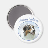 Aussie Frohen Festtage - Magnet (Vorderseite/Rückseite)