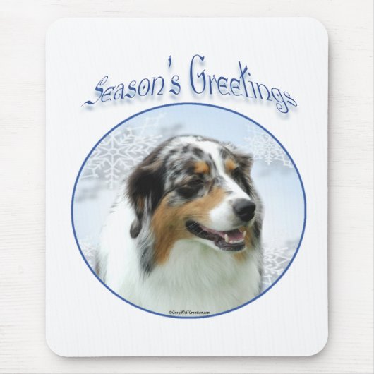 Aussie Frohen Festtage Mousepad (Vorne)